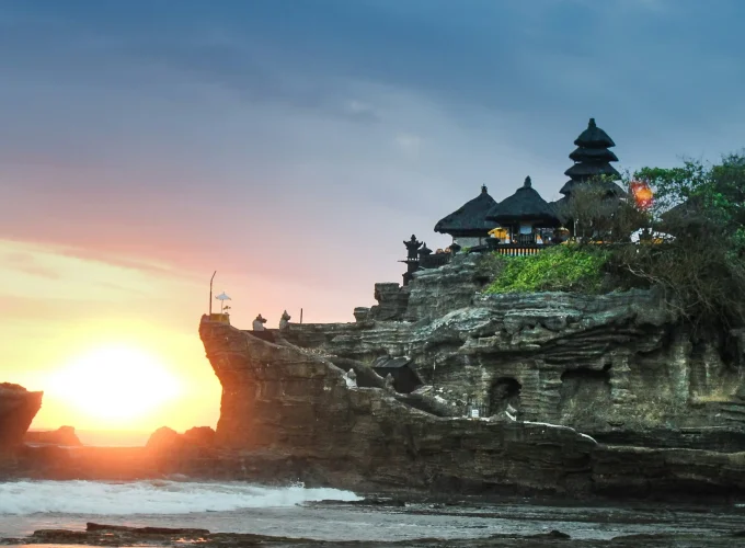 Family Bali Tour Package - Tropical paradise beach sunset with traditional boats